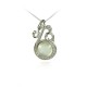 FOUR-LEAF CLOVER CHARM NECKLACE WHITE GOLD 18 KT RHODIUM PLATED SILVER CUBIC ZIRCONIA and Pearl