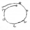 Rodio plata pulsera mano 18 KT de oro blanco hada con brillantes corte ZIRCONIA cúbico