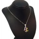 COLLANA CUORE IN ARGENTO RODIATO ORO BIANCO 18 KT CON ZIRCONI