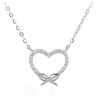 RHODIÉE argent perle collier 18 KT rose or et BRILLIANT CUT CUBIC ZIRCONIA