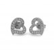 RHODIUM-PLATED SILVER EARRINGS 18 KT WHITE GOLD with CUBIC ZIRCONIA