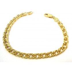 BRACCIALE CATENA A DOPPIO INTRECCIO IN ORO GIALLO 18 KT UNISEX