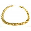 BRACCIALE CATENA A DOPPIO INTRECCIO IN ORO GIALLO 18 KT UNISEX