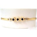 BRACCIALE DA DONNA FIORE IN ORO GIALLO 18 KT CON ZIRCONI E ONICE