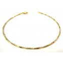 BRACCIALE VENEZIANA IN ORO GIALLO E BIANCO 18 KT UNISEX