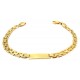 BRACCIALE CON PIASTRINA IN ORO GIALLO 18 KT UNISEX