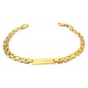 BRACCIALE CON PIASTRINA IN ORO GIALLO 18 KT UNISEX