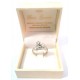 LADIES 18 KT WHITE GOLD TRILOGY RING with CUBIC ZIRCONIA