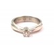 Mesdames 18 KT or blanc SOLITAIRE bague sertie de diamants