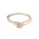 SOLITAIRE BAGUE FEMME EN OR BLANC 18 KT AVEC DES DIAMANTS