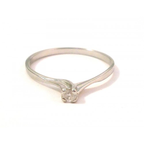 SOLITAIRE RING DAMEN WEIßGOLD 18 KT MIT DIAMANTEN