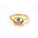 SOLITAIRE RING DAMEN GELBGOLD 18 KT MIT DIAMANTEN