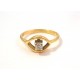 DAMAS 18 KT oro blanco anillo con diamantes