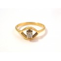 SOLITAIRE BAGUE DE DAMES EN OR JAUNE 18 KT AVEC DES DIAMANTS