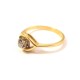 SOLITAIRE RING DAMEN GELBGOLD 18 KT MIT DIAMANTEN