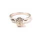 Mesdames 18 KT or blanc SOLITAIRE bague sertie de diamants