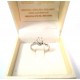 LADIES 18 KT WHITE GOLD SOLITAIRE RING with DIAMONDS