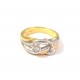 SOLITAIRE RING MIT DIAMANTEN IN GELB-UND WEIßGOLD MIT 18 KT 