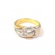 DAMAS 18 KT oro blanco anillo con diamantes