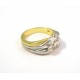 DAMAS 18 KT oro blanco anillo con diamantes