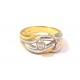 SOLITAIRE RING MIT DIAMANTEN IN GELB-UND WEIßGOLD MIT 18 KT 