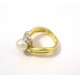 ANILLO en 18 KT amarillo oro diamante de color rosado y blanco de la señora