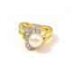 ANILLO en 18 KT amarillo oro diamante de color rosado y blanco de la señora