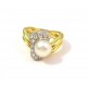 LADY'S RING IN 18 KT YELLOW GOLD pink and white DIAMOND
