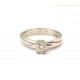 18 KT YELLOW GOLD CUBIC ZIRCONIA TRILOGY RING