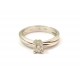 18 KT YELLOW GOLD CUBIC ZIRCONIA TRILOGY RING