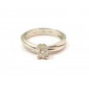 SOLITAIRE BAGUE EN OR BLANC 18 KT DE DIAMANT