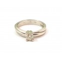 SOLITAIRE RING IN WHITE GOLD 18 KT WITH DIAMOND