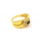 ANELLO DA DONNA IN ORO GIALLO 18 KT CON ONICE E ZIRCONI