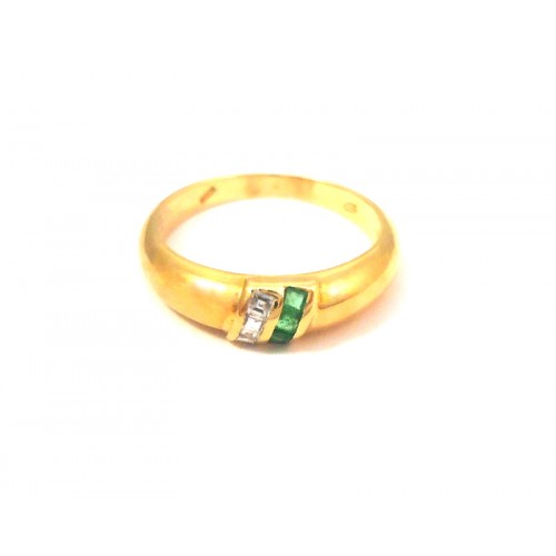 ANILLO de oro blanco de 18 KT con Circonita