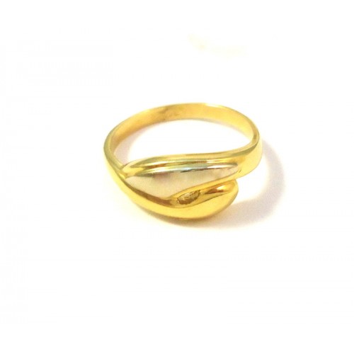 ANELLO DA DONNA IN ORO GIALLO E BIANCO 18 KT