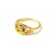 ANELLO ZAFFIRI DA DONNA IN ORO GIALLO 18 KT 