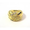 ANELLO DA DONNA IN ORO GIALLO 18 KT CON DIAMANTI E ONICE