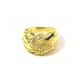 ANELLO DA DONNA IN ORO GIALLO 18 KT CON DIAMANTI E ONICE