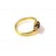 ANELLO DA DONNA IN ORO GIALLO 18 KT CON ONICE E ZIRCONI