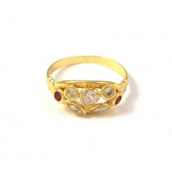 ANELLO DA DONNA IN ORO GIALLO 18 KT CON ZIRCONI