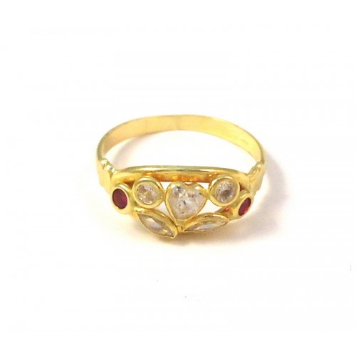 ANELLO DA DONNA IN ORO GIALLO 18 KT CON ZIRCONI