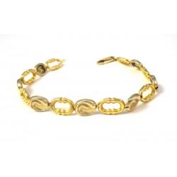 BRACCIALE DONNA IN ORO BIANCO E GIALLO 18 KT