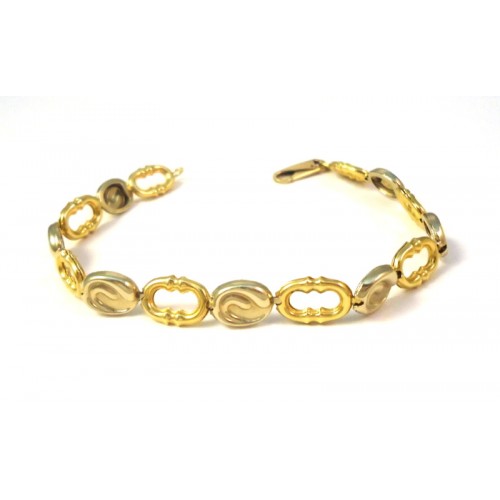 BRACCIALE DONNA IN ORO BIANCO E GIALLO 18 KT