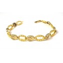 BRACCIALE DONNA IN ORO BIANCO E GIALLO 18 KT