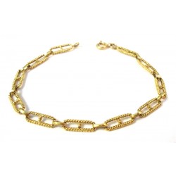 BRACCIALE CATENA UNISEX IN ORO GIALLO 18 KT 