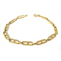 BRACCIALE CATENA UNISEX IN ORO GIALLO 18 KT 