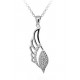 COEUR EN ARGENT COLLIER OR BLANC 18 KT