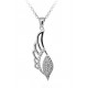SILVER HEART NECKLACE WHITE GOLD 18 KT