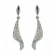 PENDIENTES de aro con RHODIUM-PLATED plata perla colgante oro blanco 18 KT 