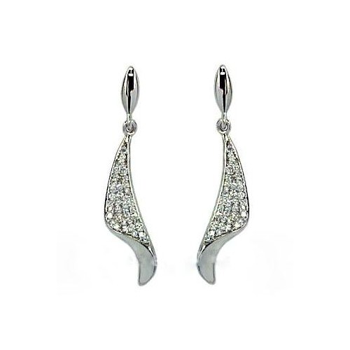 HOOP EARRINGS with RHODIUM-PLATED SILVER PEARL PENDANT WHITE GOLD 18 KT 